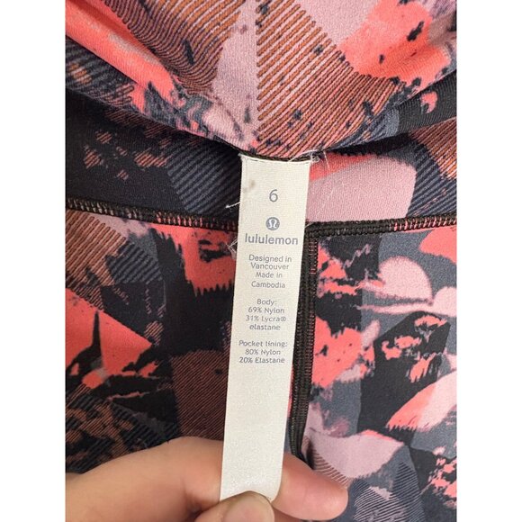 Lululemon Speed Up Tight 28" Inseam Pattern Multi-sz 6 - Picture 7 of 9